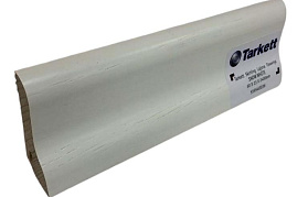 Плинтус Tarkett шпонированный 60х23 мм Белый снег (Snow White), 1 м.п.